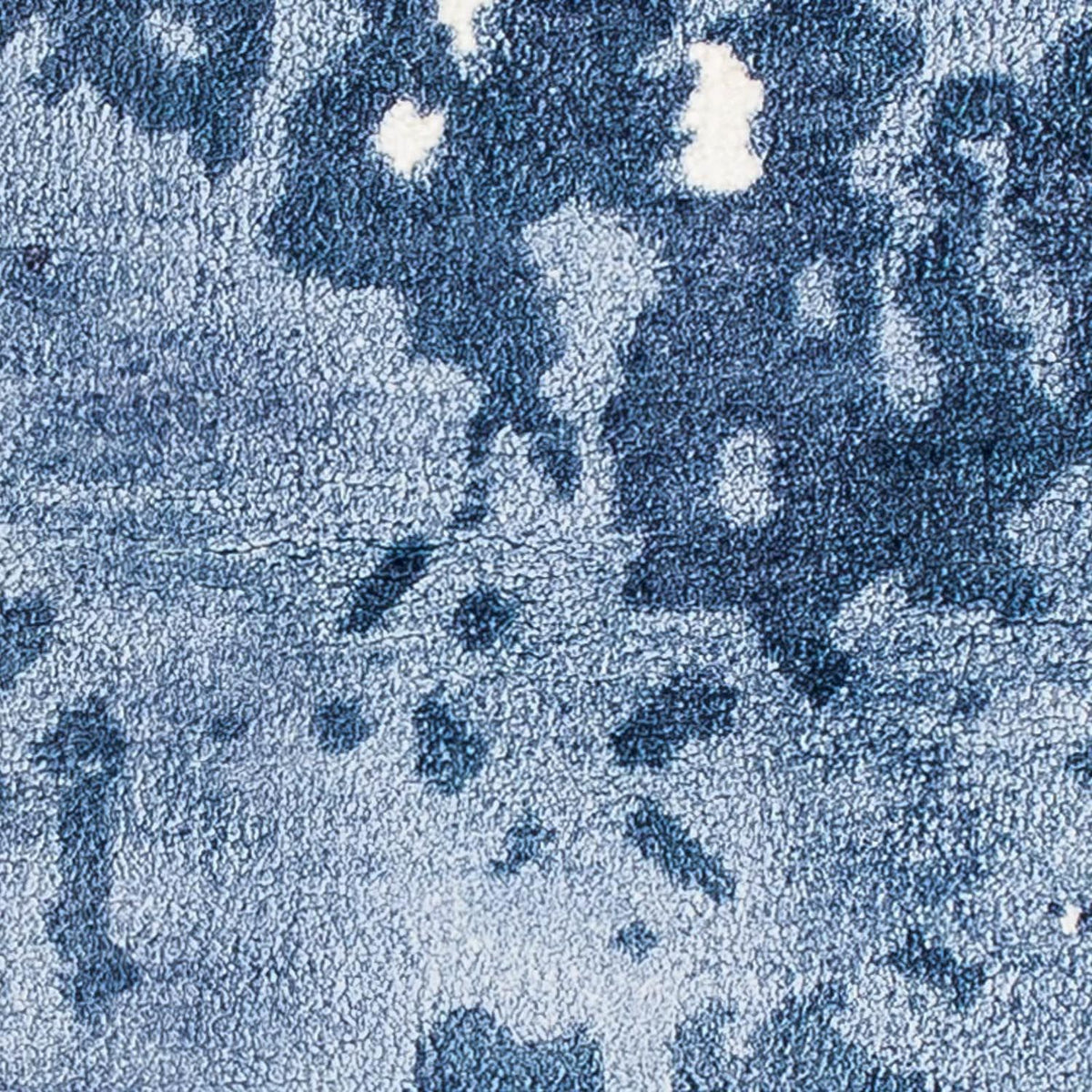 Viskose tæppe firkantet - 70 x 70 cm - blå