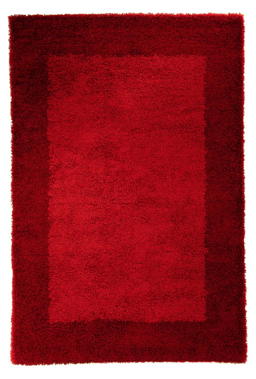 Tæppe med høj pæl - 230 x 160 cm - mørkerød