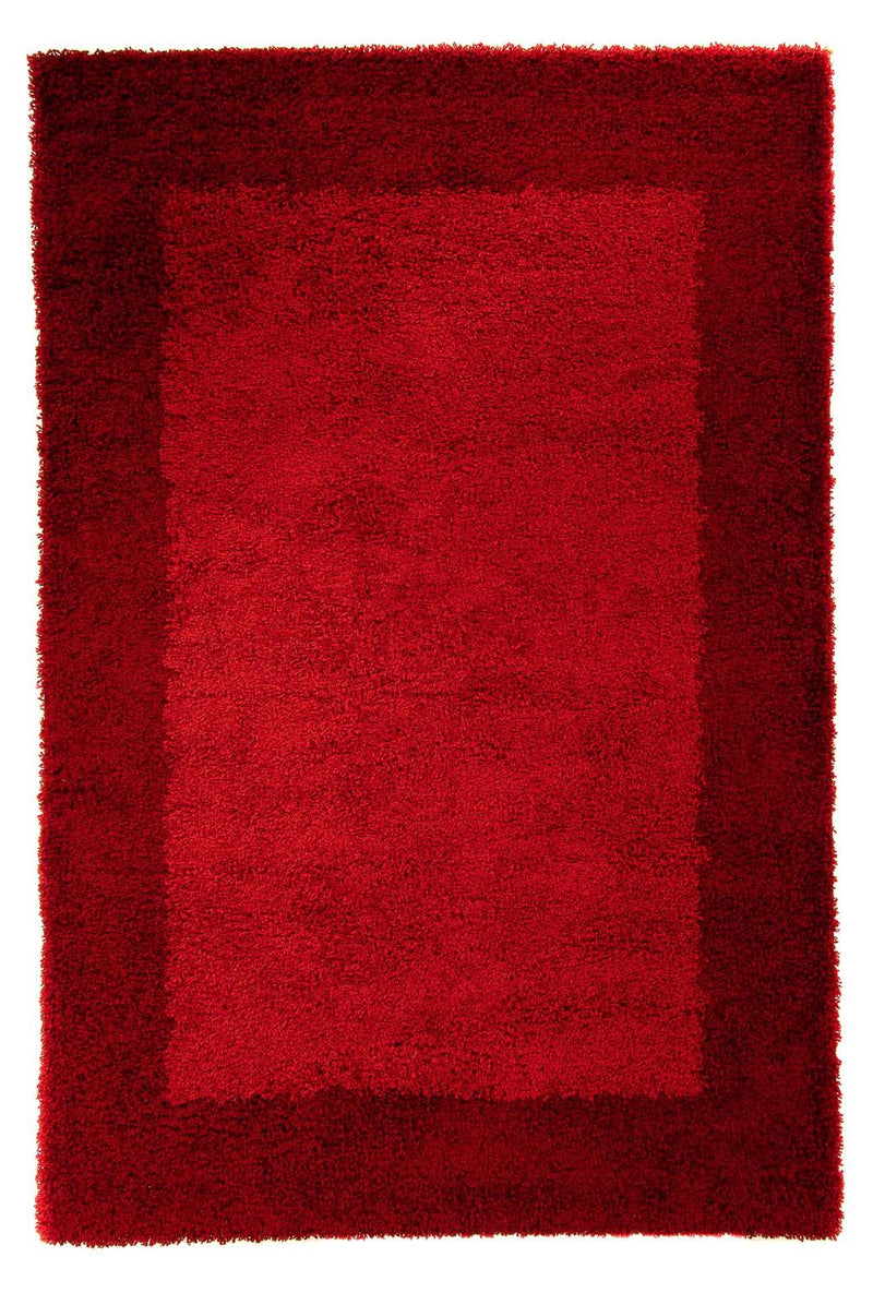 Tæppe med høj pæl - 230 x 160 cm - mørkerød