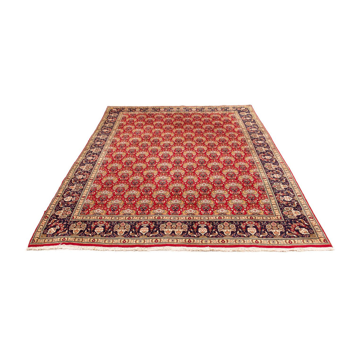 Persisk tæppe - Tabriz - Royal - 300 x 200 cm - mørkerød