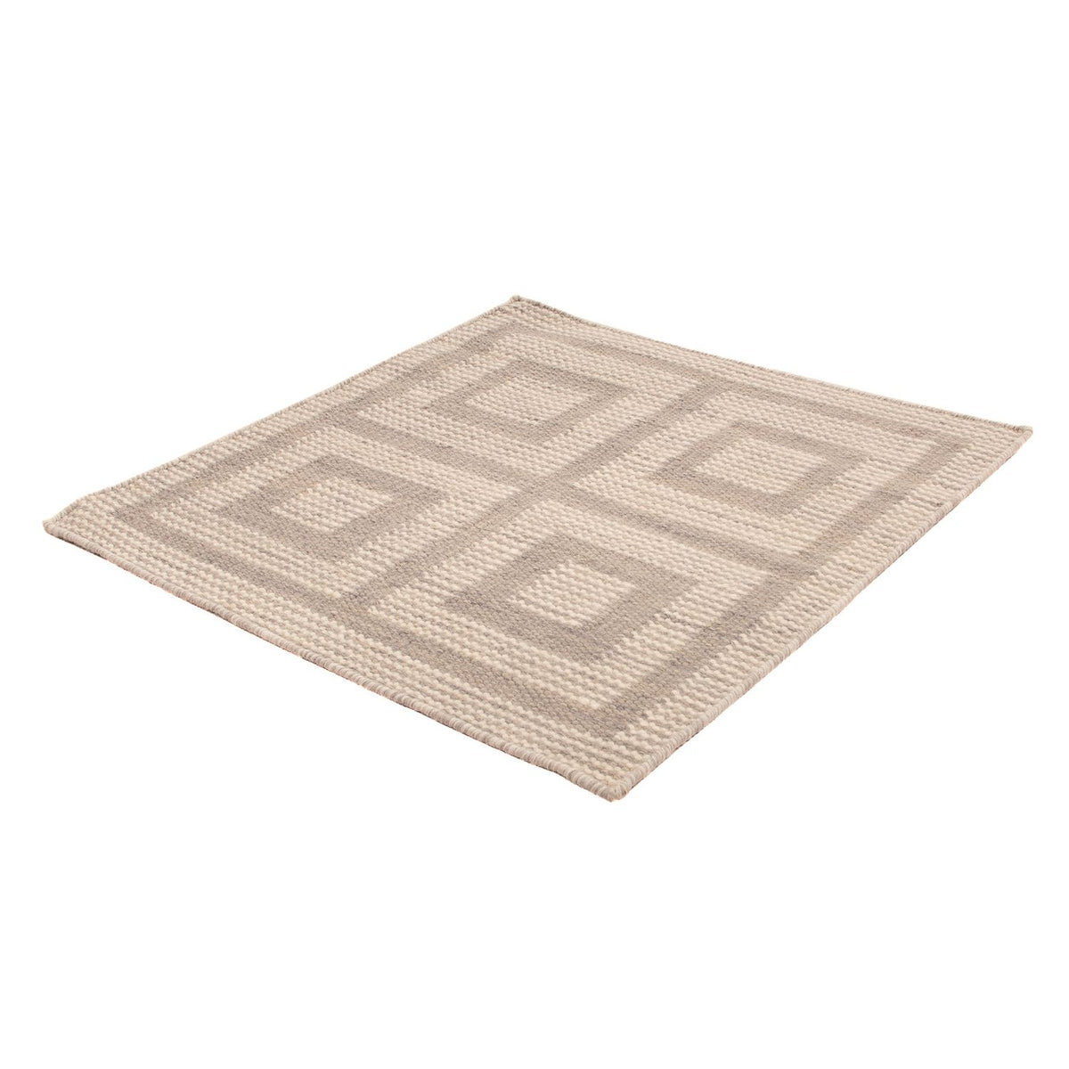 Kelim-tæppe - Trendy firkantet  - 60 x 60 cm - beige