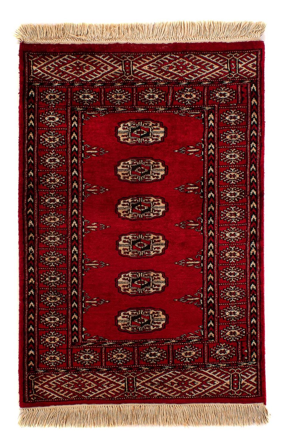 Pakistan Tæppe - 115 x 78 cm - mørkerød
