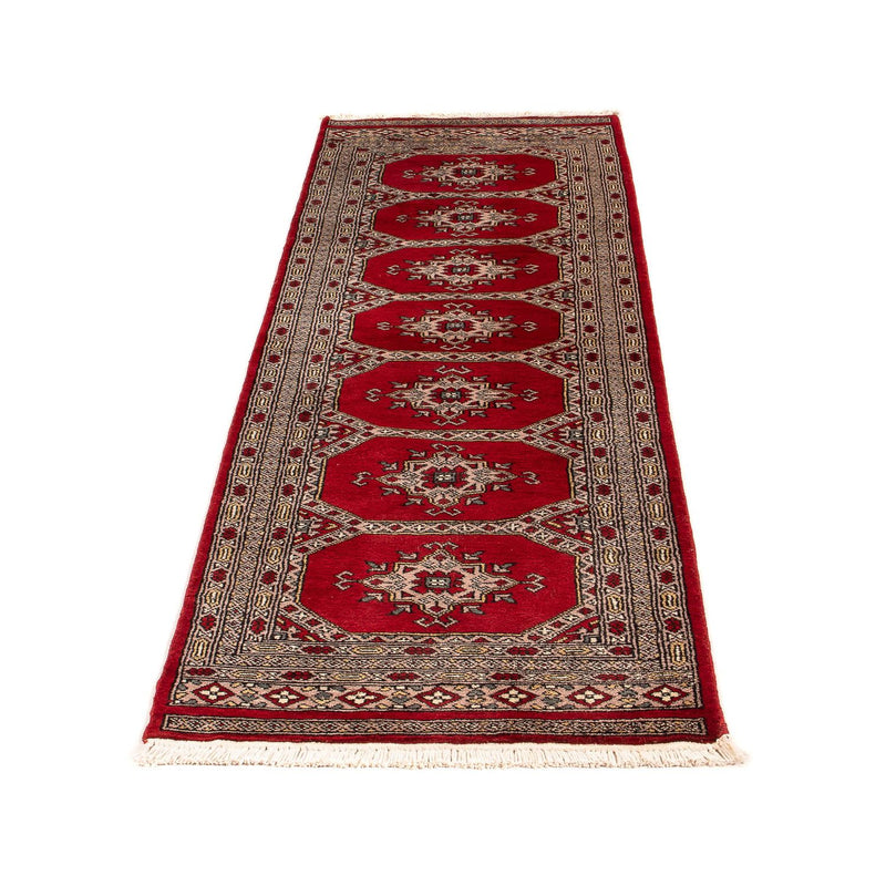 Løber Pakistan Tæppe - 192 x 64 cm - mørkerød