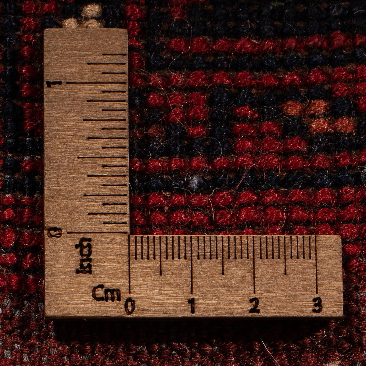 Løber Afghansk tæppe - 356 x 82 cm - mørkerød