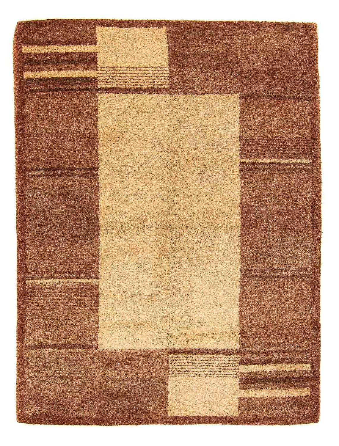 Uldtæppe - 196 x 139 cm - brun