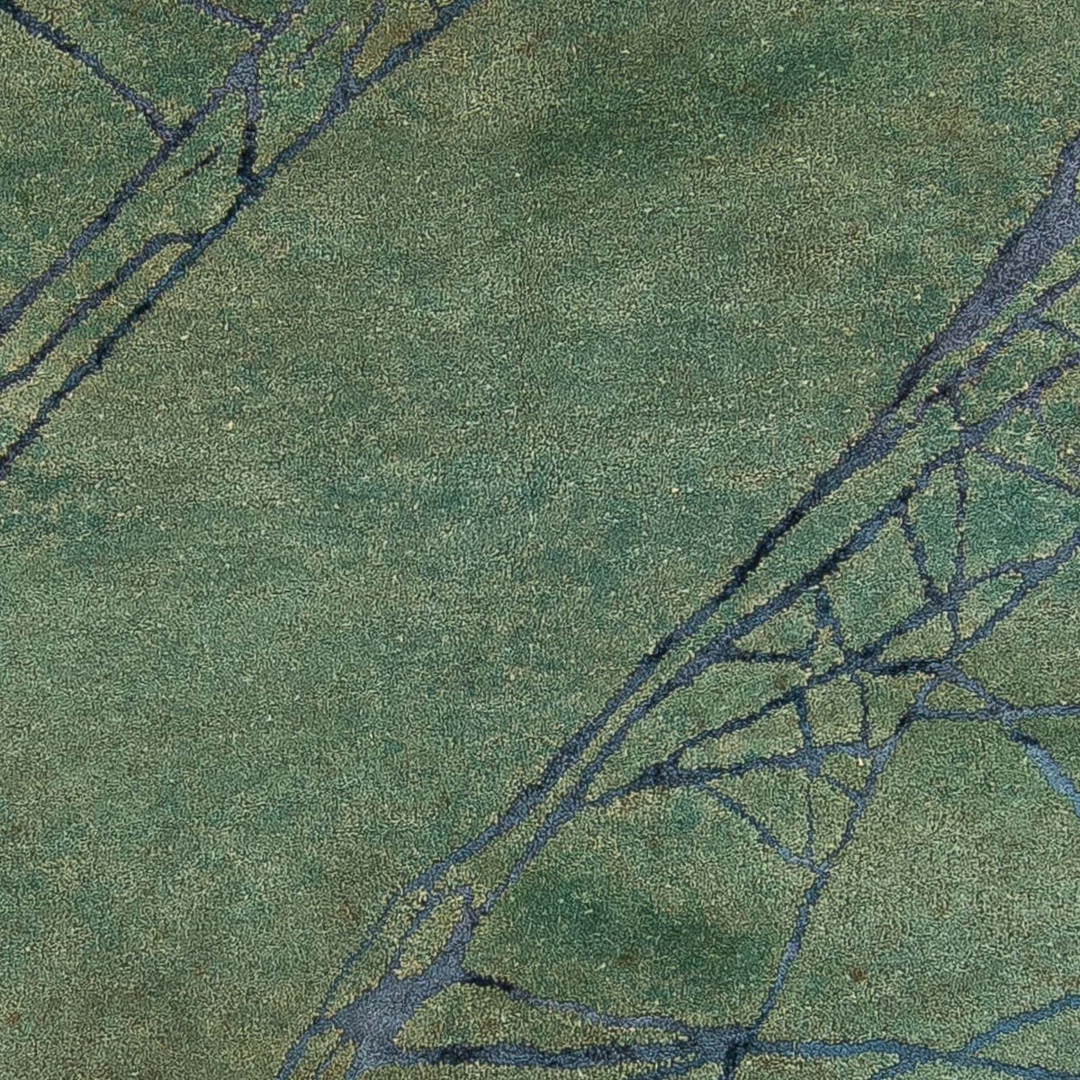 Uldtæppe - 247 x 147 cm - grøn