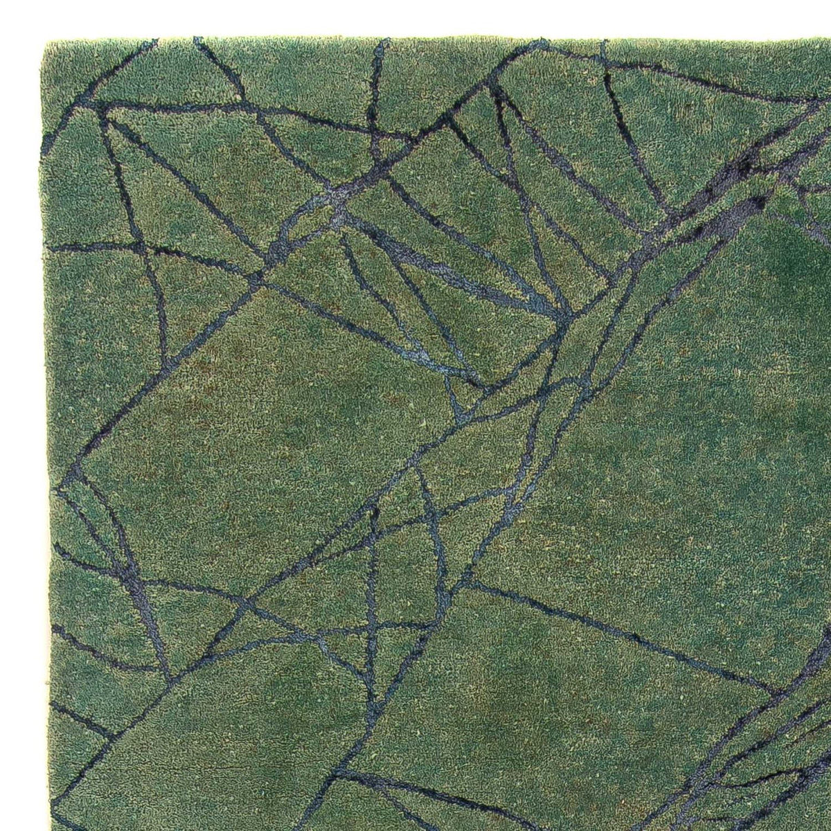 Uldtæppe - 247 x 147 cm - grøn