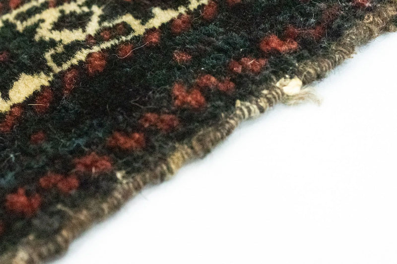 Afghansk tæppe firkantet  - 35 x 33 cm - blå