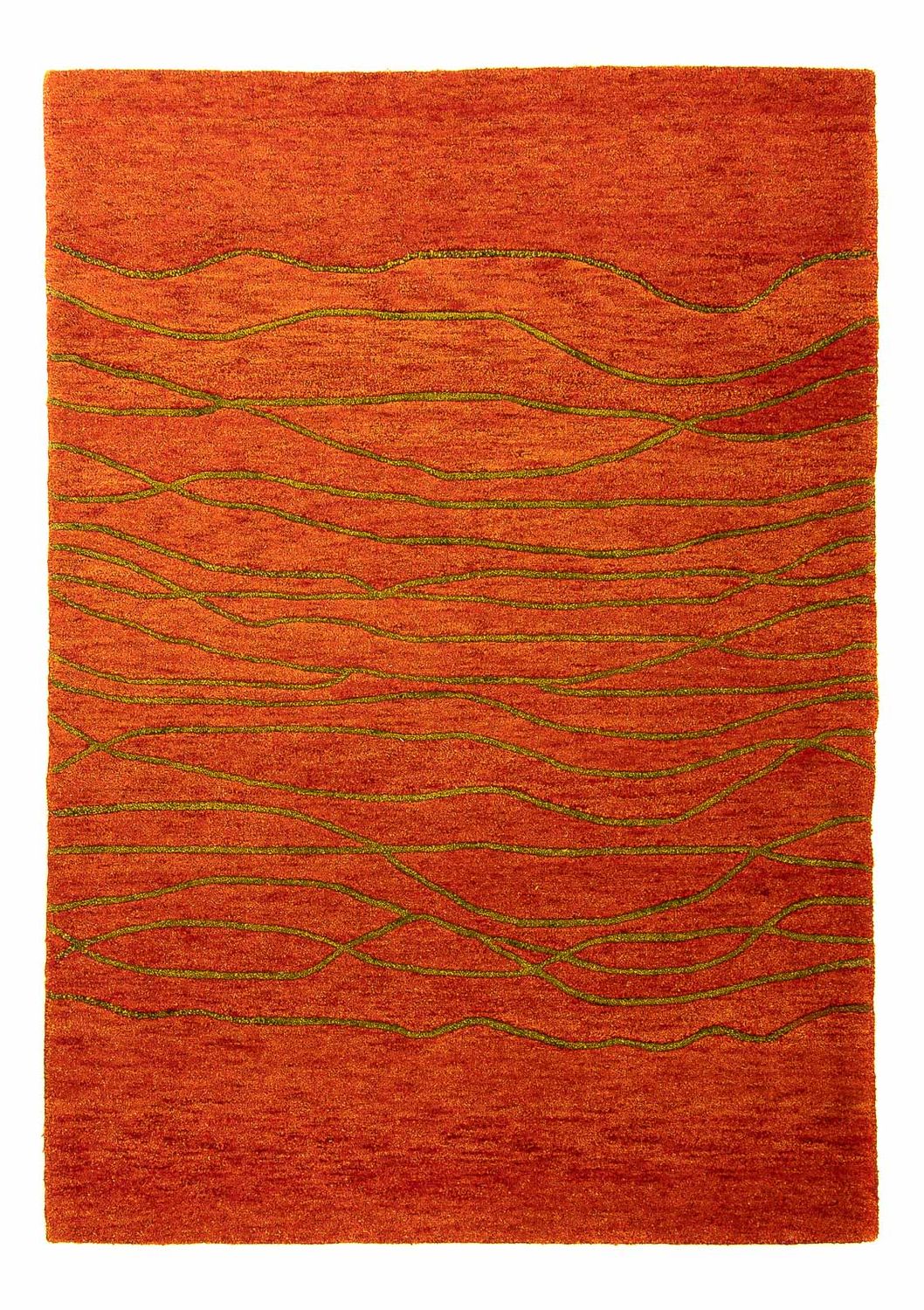Uldtæppe - 192 x 136 cm - rust