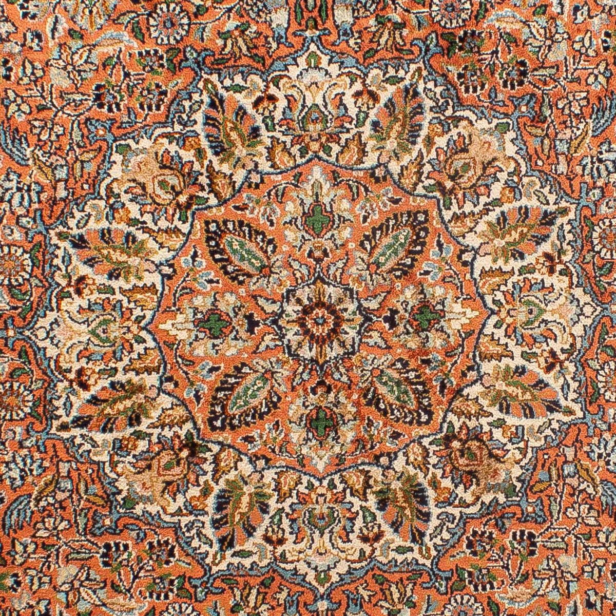 Silketæppe - Kashmir Silk - 182 x 121 cm - lys brun