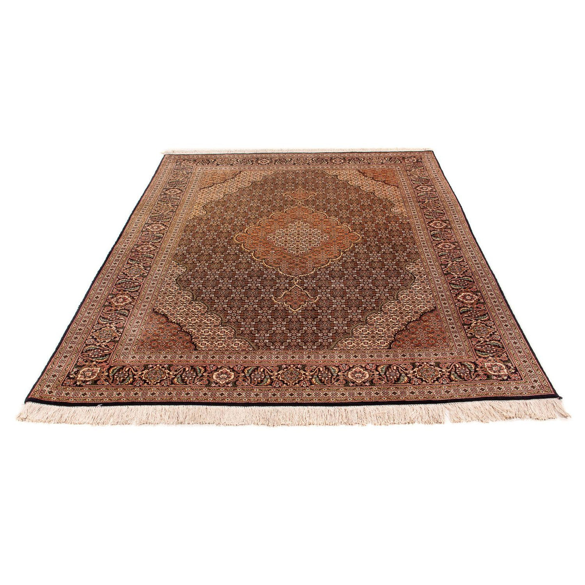 Persisk tæppe - Tabriz - Royal - 202 x 150 cm - brun