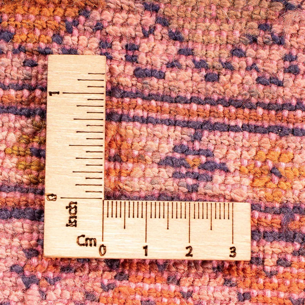 Turkaman-tæppe - 80 x 67 cm - lysrød