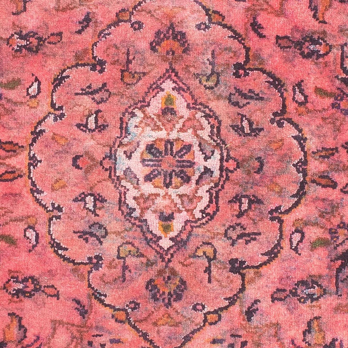 Persisk tæppe - Keshan - 98 x 70 cm - lysrød