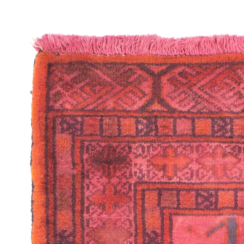 Turkaman-tæppe - 86 x 63 cm - lysrød