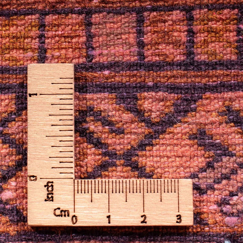 Turkaman-tæppe - 84 x 62 cm - lysrød