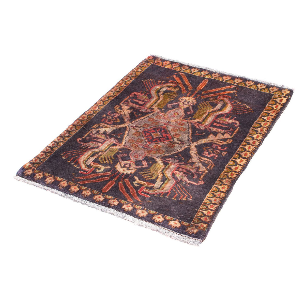 Persisk tæppe - Classic - 81 x 65 cm - mørkeblå