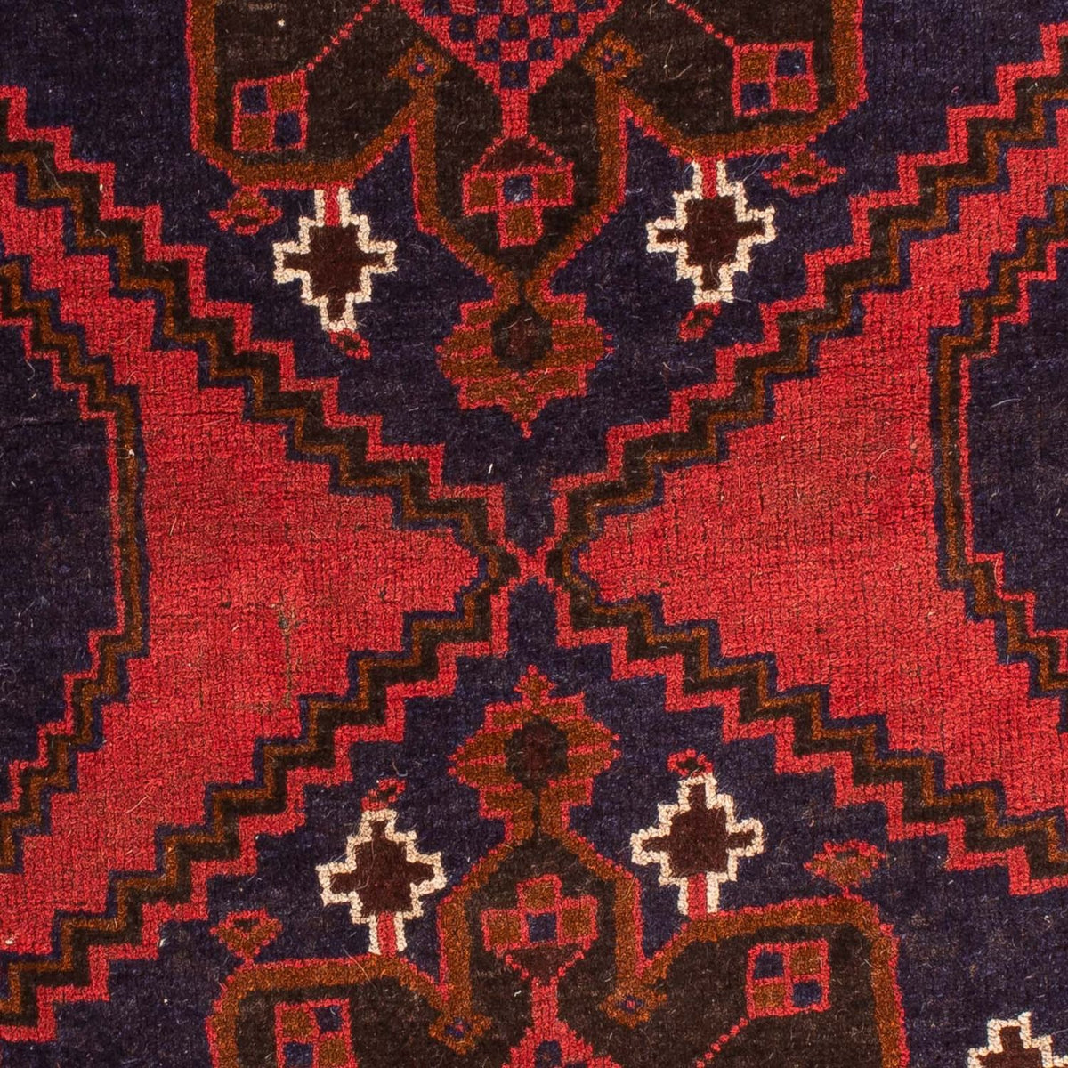 Baluch-tæppe - 140 x 92 cm - mørkerød