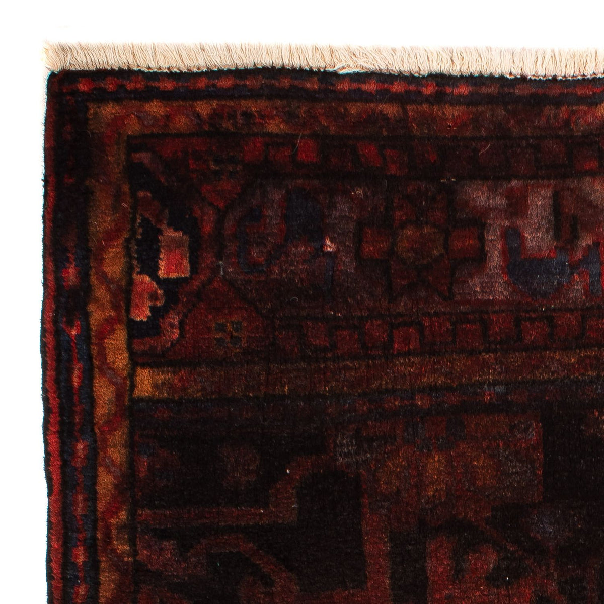 Persisk tæppe - Nomadisk - 143 x 102 cm - mørkerød