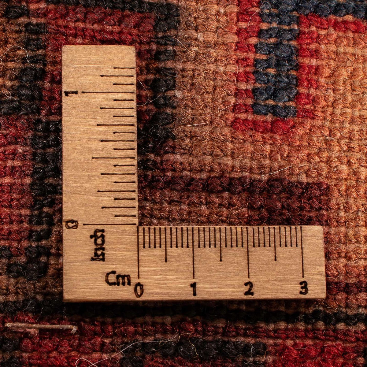 Persisk tæppe - Nomadisk - 143 x 102 cm - mørkerød