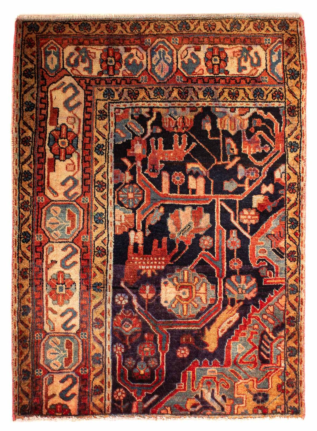 Persisk tæppe - Nomadisk - 120 x 88 cm - flerfarvet