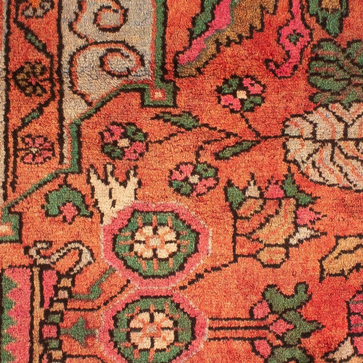 Persisk tæppe - Nomadisk - 124 x 80 cm - lysrød