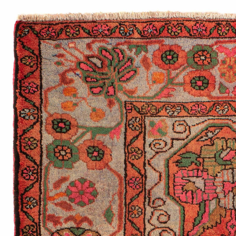 Persisk tæppe - Nomadisk - 124 x 80 cm - lysrød