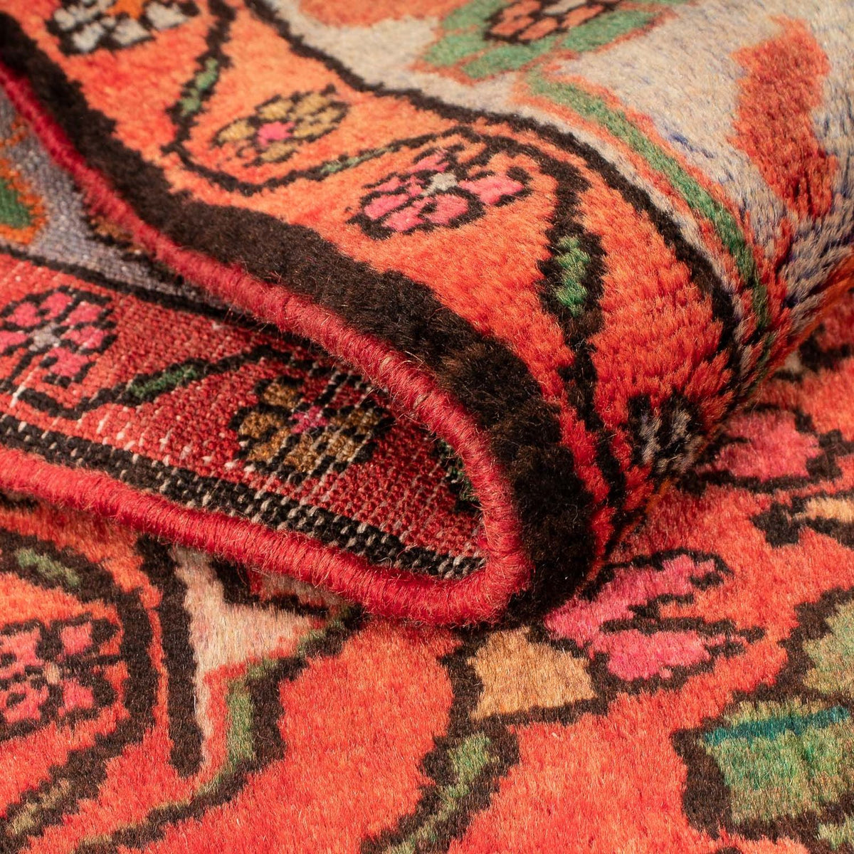 Persisk tæppe - Nomadisk - 124 x 80 cm - lysrød