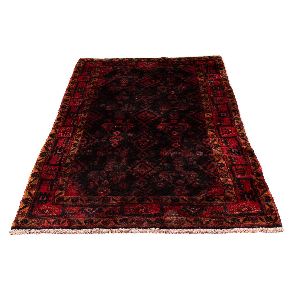 Persisk tæppe - Nomadisk - 170 x 109 cm - mørkerød