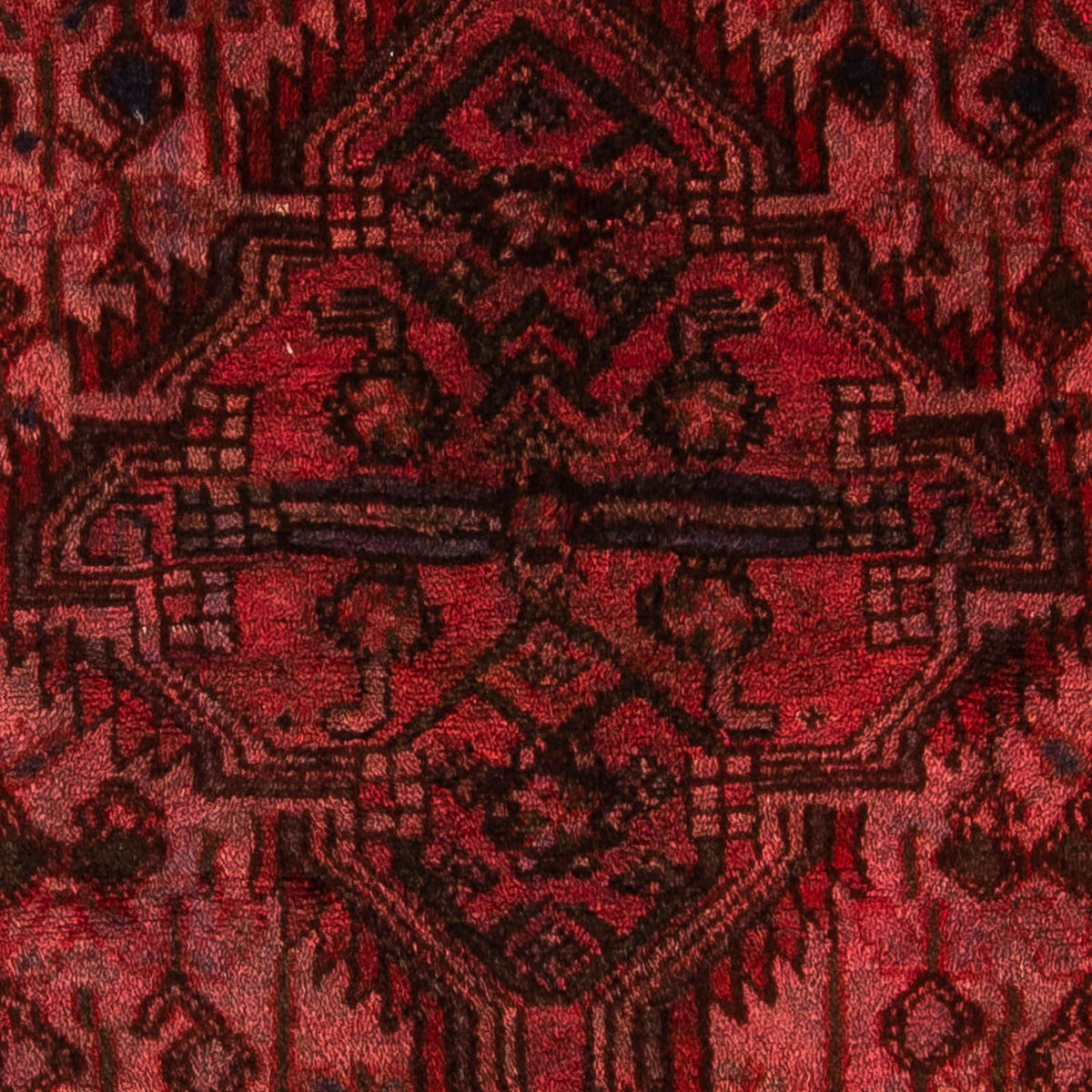 Persisk tæppe - Nomadisk - 173 x 104 cm - mørkerød