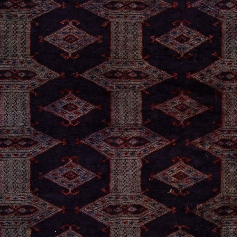 Turkaman-tæppe - 147 x 108 cm - mørkebrun