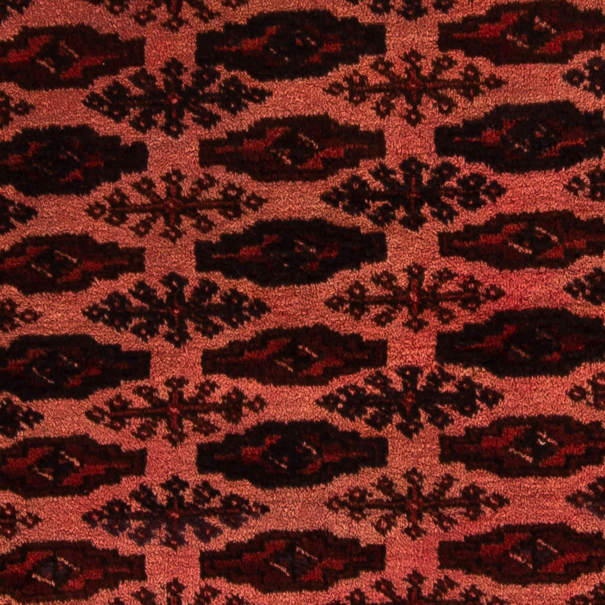 Afghansk tæppe - Bukhara - 150 x 103 cm - mørkerød