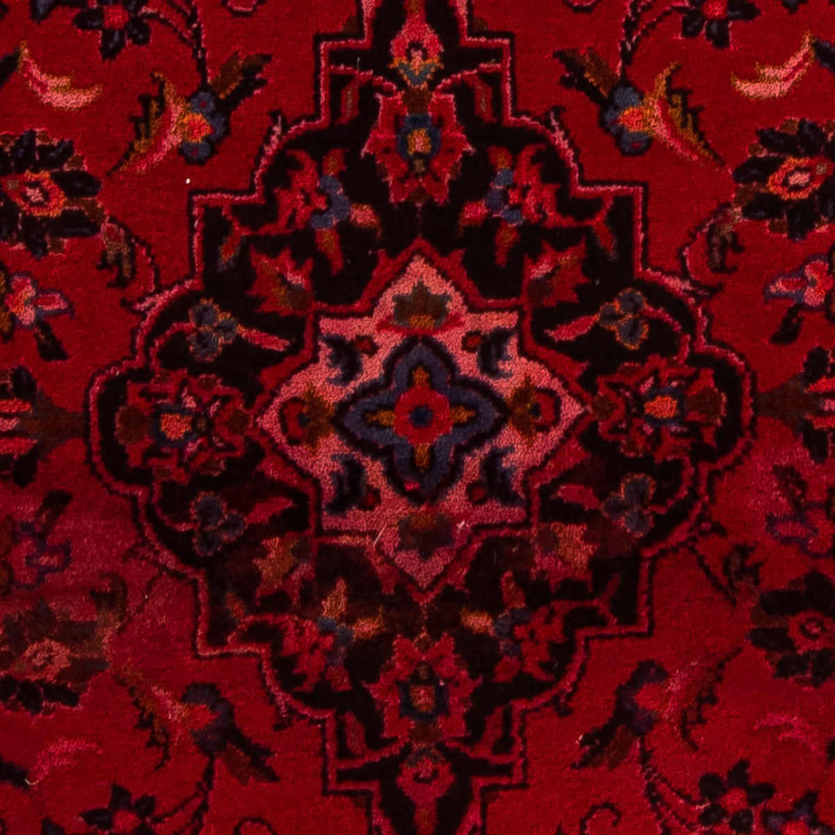 Persisk tæppe - Keshan - 155 x 100 cm - mørkerød