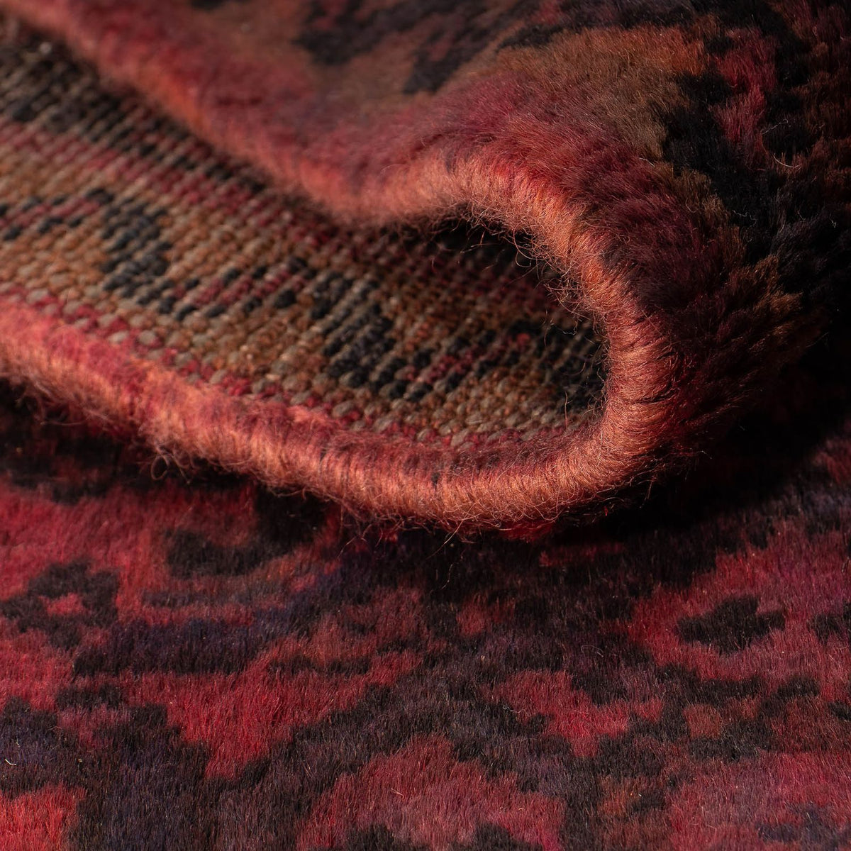 Persisk tæppe - Nomadisk - 160 x 98 cm - mørkerød