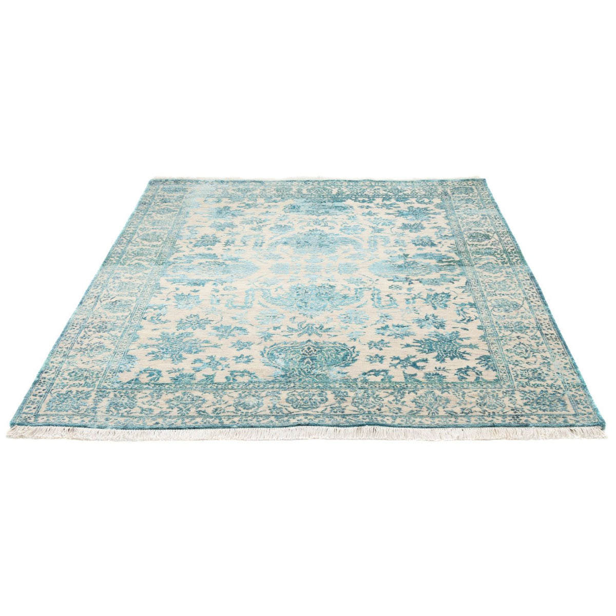 Designer tæppe - 188 x 136 cm - turkis