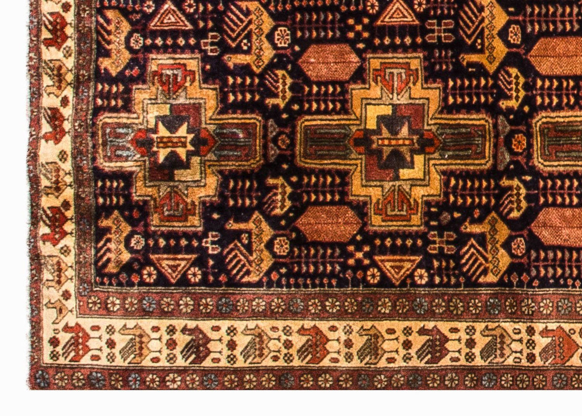 Løber Persisk tæppe - Nomadisk - 326 x 98 cm - mørkeblå
