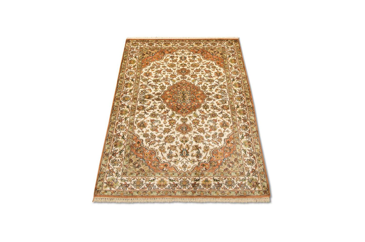 Silketæppe - Kashmir Silk - 160 x 95 cm - beige