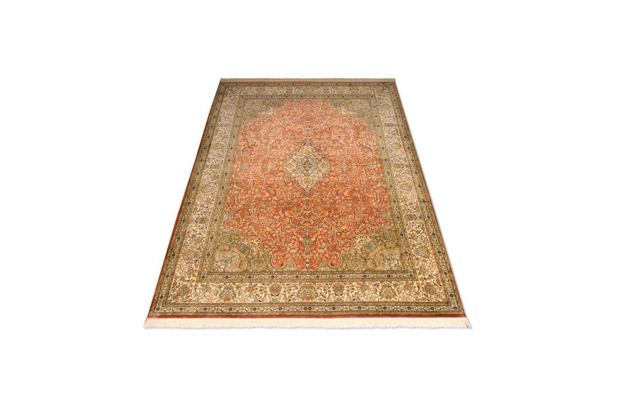 Silketæppe - Kashmir Silk - 244 x 168 cm - orange