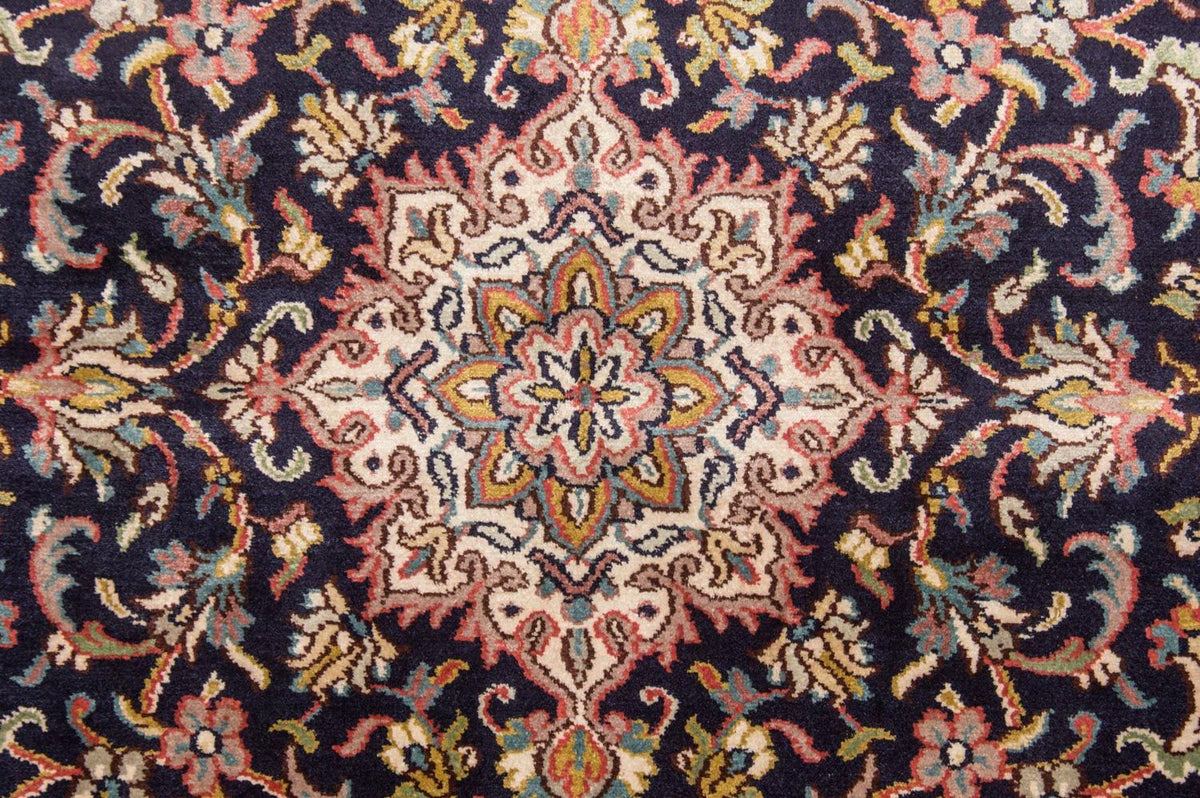 Silketæppe - Kashmir Silk - 150 x 93 cm - mørkeblå