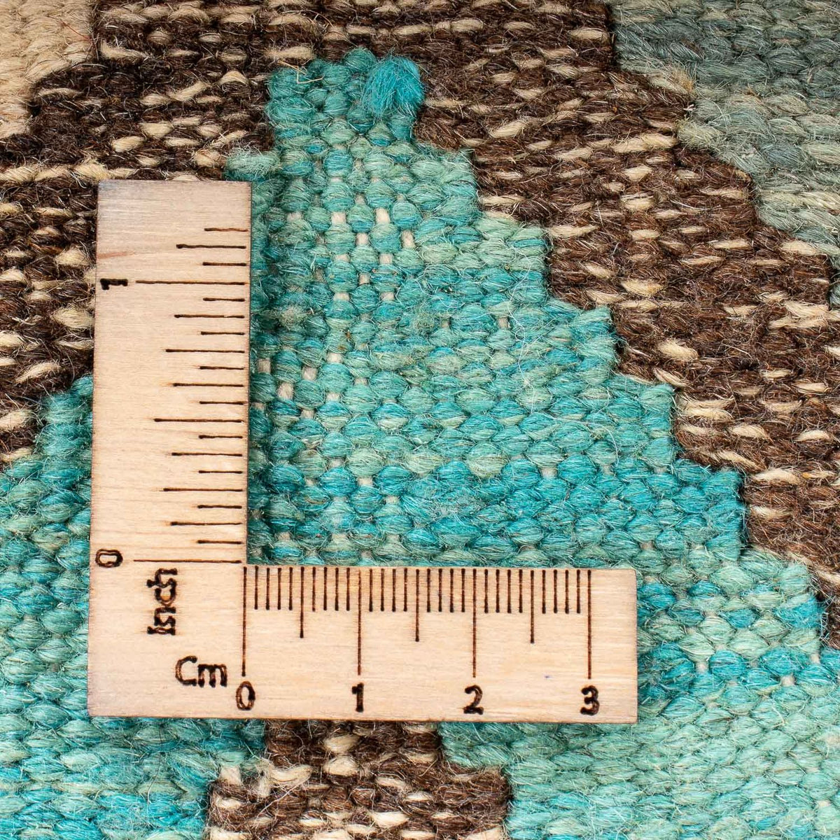 Kelim Carpet - Splash - 195 x 155 cm - flerfarvet