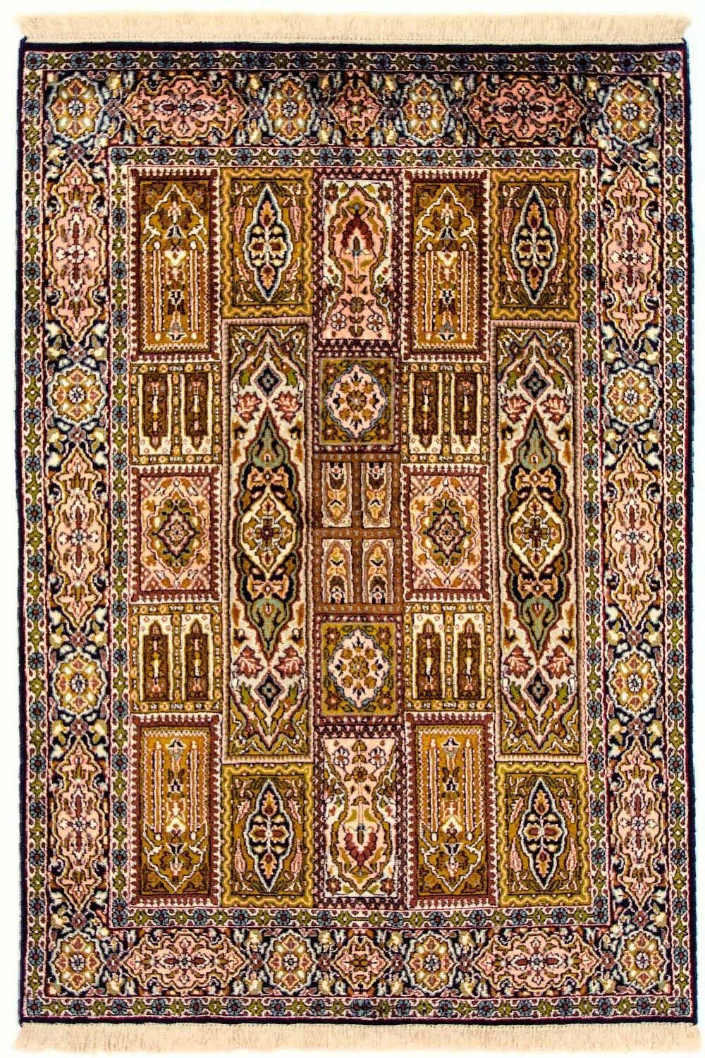 Silketæppe - Kashmir Silk - 157 x 93 cm - flerfarvet