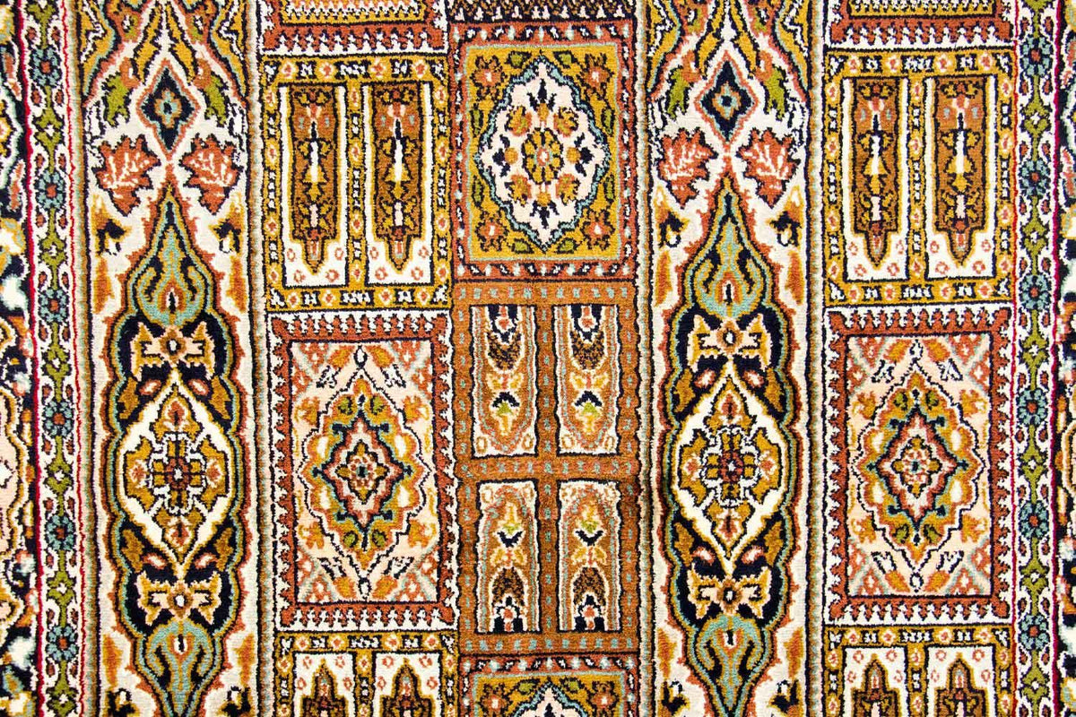 Silketæppe - Kashmir Silk - 157 x 93 cm - flerfarvet