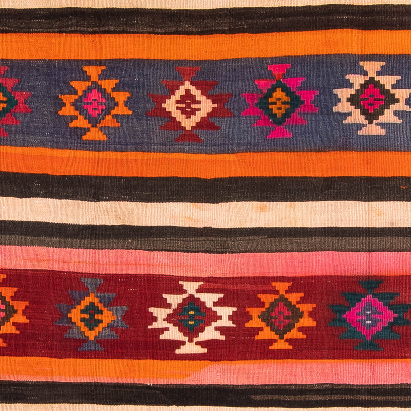 Løber Kelim-tæppe - gammelt - 330 x 145 cm - flerfarvet