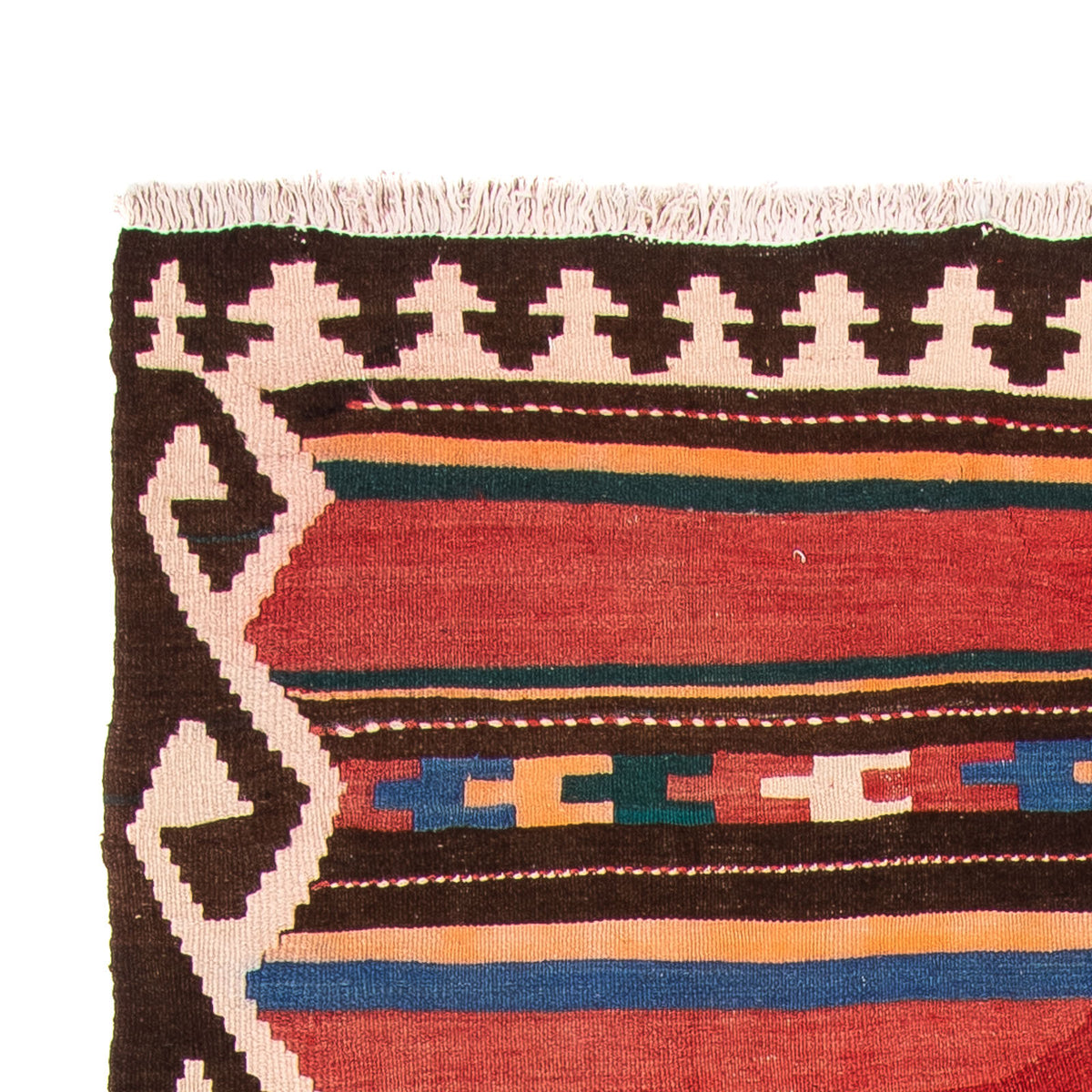 Løber Kelim-tæppe - gammelt - 315 x 150 cm - flerfarvet