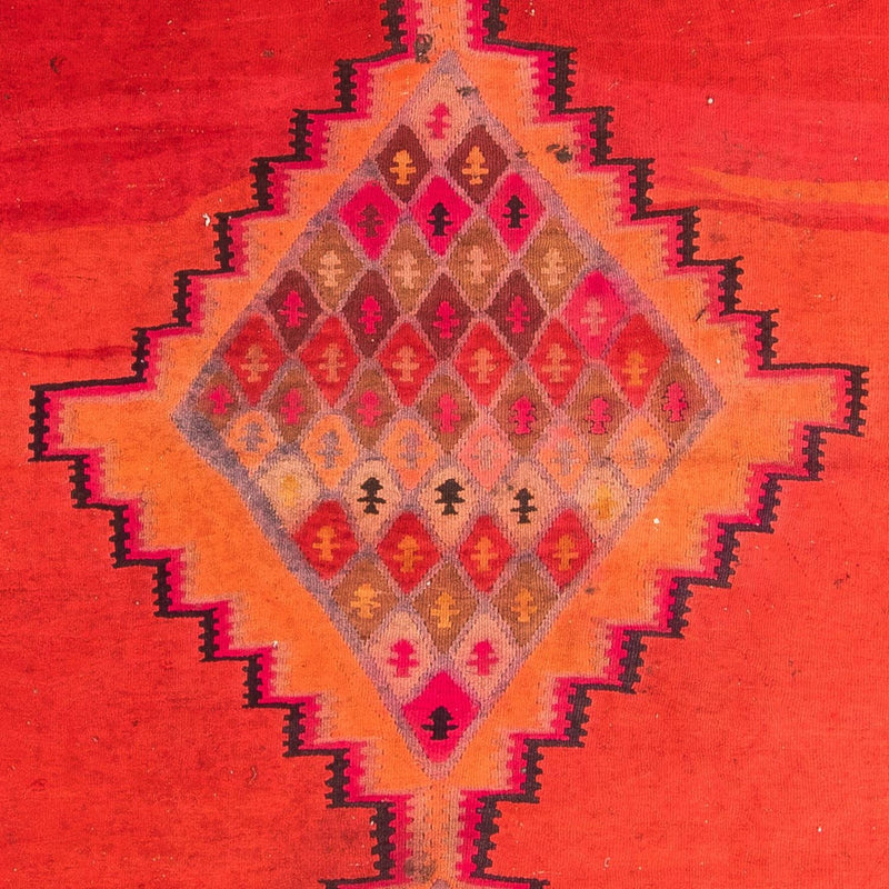 Løber Kelim-tæppe - gammelt - 380 x 180 cm - flerfarvet