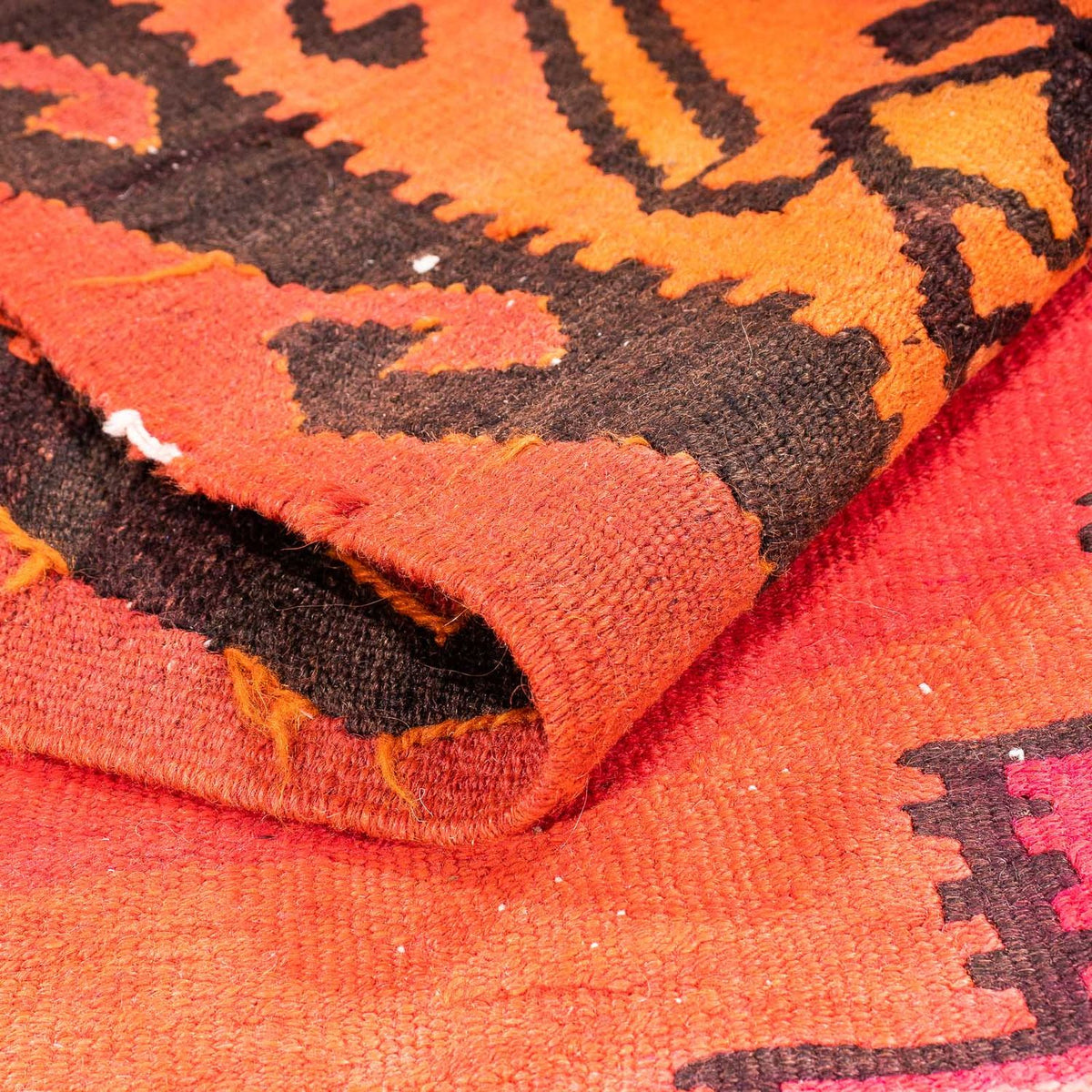 Løber Kelim-tæppe - gammelt - 380 x 180 cm - flerfarvet