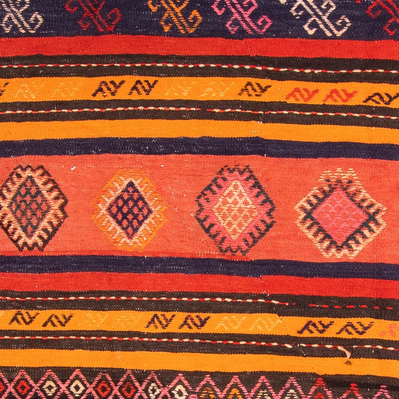 Kelim-tæppe - gammelt - 220 x 150 cm - flerfarvet