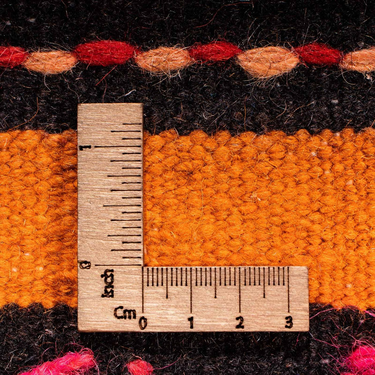 Kelim-tæppe - gammelt - 220 x 150 cm - flerfarvet