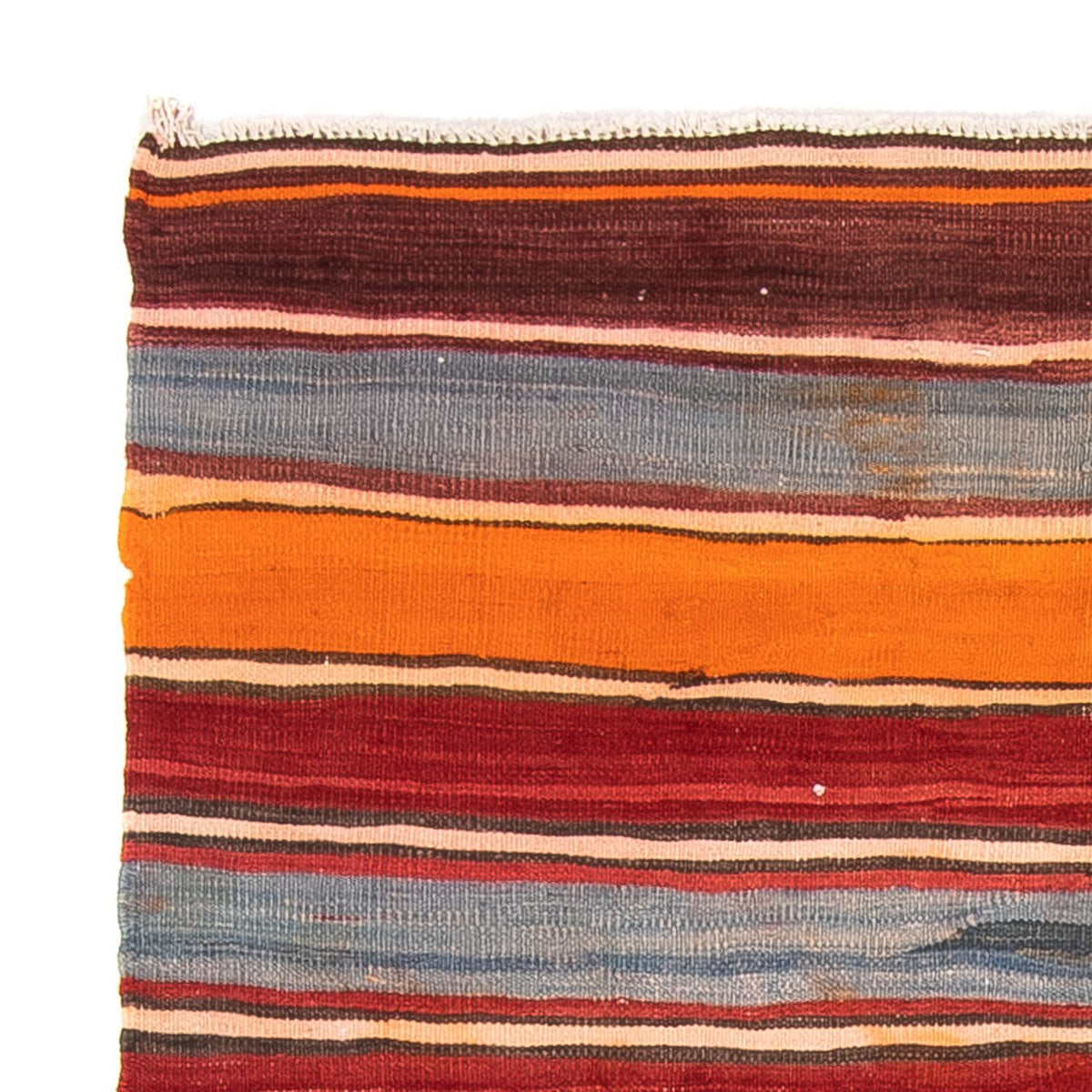 Kelim-tæppe - gammelt - 155 x 135 cm - flerfarvet