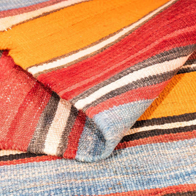 Kelim-tæppe - gammelt - 155 x 135 cm - flerfarvet
