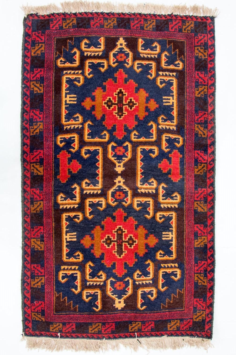 Baluch-tæppe - 142 x 85 cm - flerfarvet
